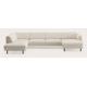 Canapé d'angle U 5,5 places avec extrémité ouverte gauche et chaise longue droite