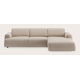 Canapé d'angle L 4 places avec chaise longue droite