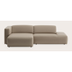 Canapé d'angle L 3-places avec chaise longue gauche et extrémité ouverte droite