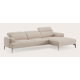 Canapé d'angle L 4 places avec chaise longue droite