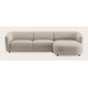 Canapé d'angle L 4 places avec chaise longue XL droite
