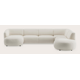 Canapé d'angle U 5,5 places avec chaise longue gauche et extrémité ouverte droite