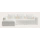 Canapé d'angle L 3,5 places avec chaise longue long gauche