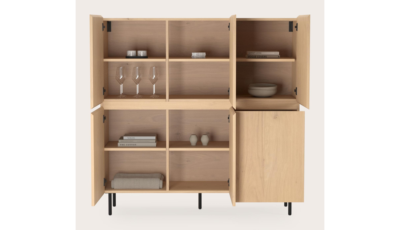 Grivolo barkast in natuurkleurige eik met ronde poten 149 x 45 cm