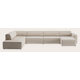 canapé d'angle U 7 places avec extrémité ouverte gauche et chaise longue (long) droite