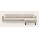 Canapé d'angle L 3,5 places avec chaise longue droite