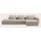 Canapé d'angle L 4,5 places avec extrémité ouverte gauche et chaise longue XL (long) droite