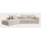 Canapé d'angle L 3,5 places avec extrémité ouverte avec angle gauche