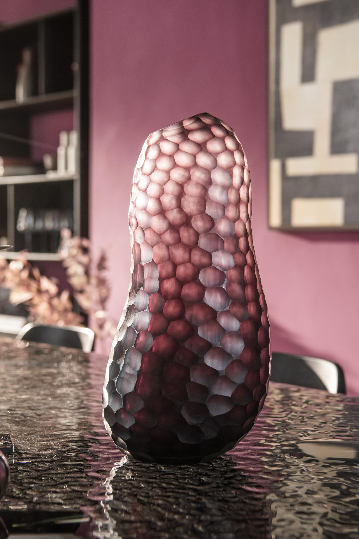 Lincoln vaas glas LILAC Ø19xH39cm