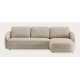Canapé d'angle L 3 places avec chaise longue droite