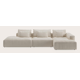 Canapé d'angle L 4,5 places avec extrémité ouverte gauche et chaise longue long droite