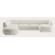 Canapé d'angle U 5,5 places avec extrémité ouverte gauche et chaise longue droite