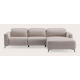 Canapé d'angle L 4,5 places avec chaise longue droite