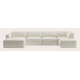 Canape d'angle U 6,5 places avec chaise longue gauche et extrémté ouverte (repose-pieds inclus) droite