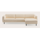 Canapé d'angle L 3,5 places avec chaise longue droite
