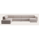 canapé d'angle U 7 places avec extrémité ouverte gauche et chaise longue (long) droite