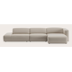 Canapé d'angle L 4,5 places avec extrémité ouverte gauche et chaise longue droite