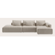 Canapé d'angle L 4,5 places avec extrémité ouverte gauche et chaise longue long droite