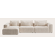 Canapé d'angle L 4,5 places avec chaise longue long gauche