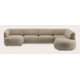 Canapé d'angle U 5,5 places avec chaise longue gauche et extrémité ouverte droite