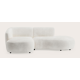 Canapé d'angle L 2 places avec chaise longue gauche et extrémité ouverte droite