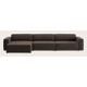 Canapé d'angle L 5 places avec chaise longue XL (court) gauche