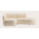 Canapé d'angle L 2 places avec chaise longue gauche et extrémité ouverte droite
