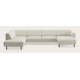 Canapé d'angle U 5,5 places avec extrémité ouverte gauche et chaise longue droite