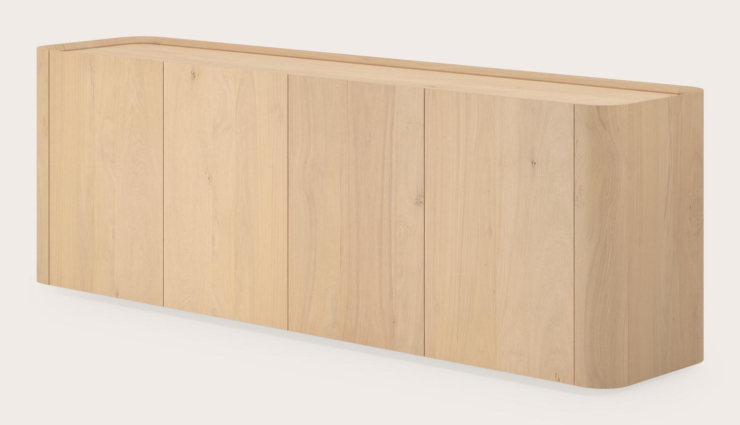 Curvato dressoir in natuurkleurige eik 203 x 45 cm