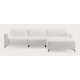 Canapé d'angle L 4,5 places avec chaise longue droite