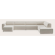 Canapé d'angle U 7 places avec chaise longue (long) et extrémité ouverte droite
