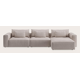 Canapé d'angle L 5 places avec chaise longue XL (long) droite