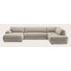 Canapé d'angle U 6- places chaise longe (long) gauche et extrémite ouverte droite 
