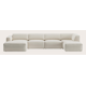 Canape d'angle U 6,5 places avec chaise longue gauche et extrémté ouverte (repose-pieds inclus) droite