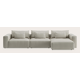 Canapé d'angle L 5 places avec chaise longue XL (court) droite