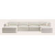 Canape d'angle U 6,5 places avec chaise longue gauche et extrémté ouverte (repose-pieds inclus) droite