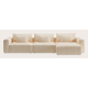 Canapé d'angle L 5 places avec chaise longue XL (court) droite